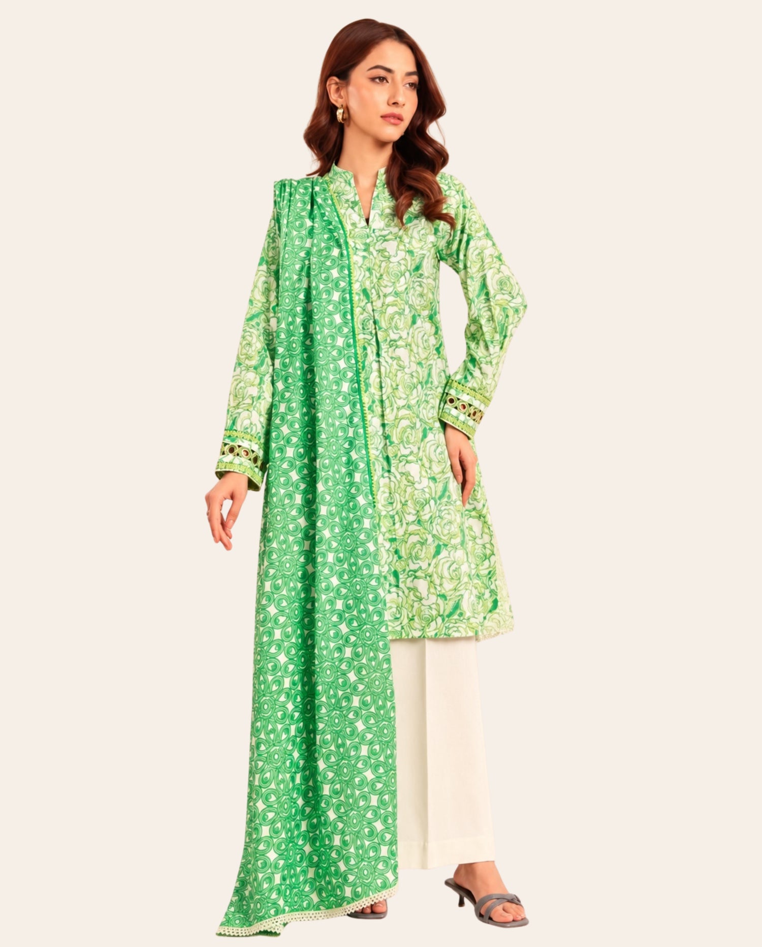 Alkaram 3 Piece Unstitched Printed Lawn Suit – Premium Women's Summer Collection