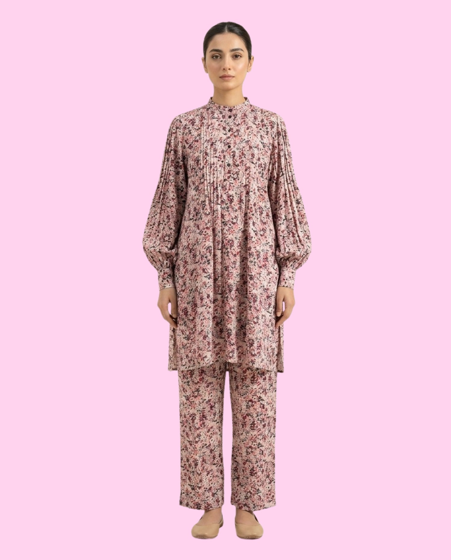 Zahra 2 Piece Stitched Printed Linen Suit – Premium Ready-to-Wear