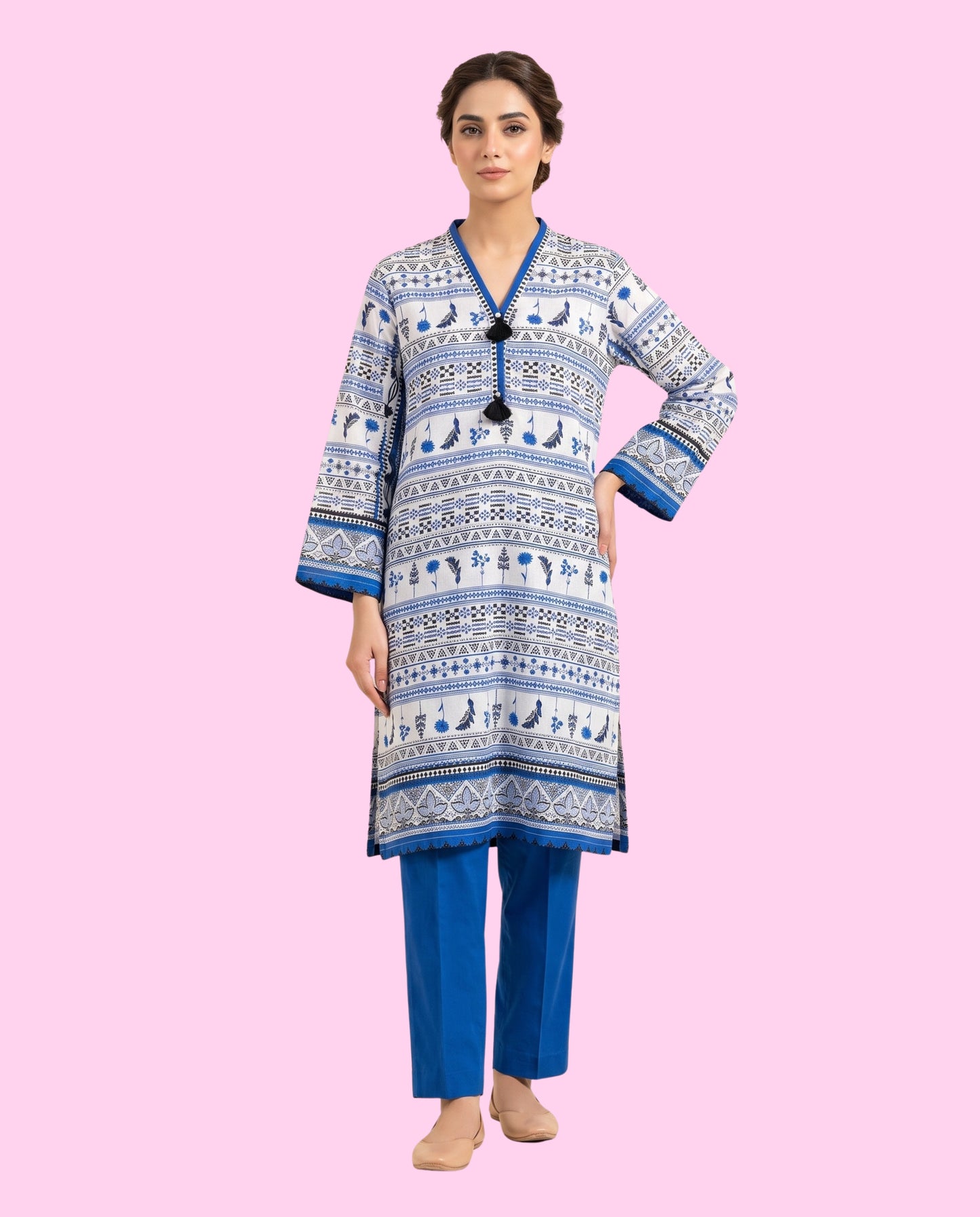 Saya 2 Piece Stitched Printed Suit – Premium Ready-to-Wear