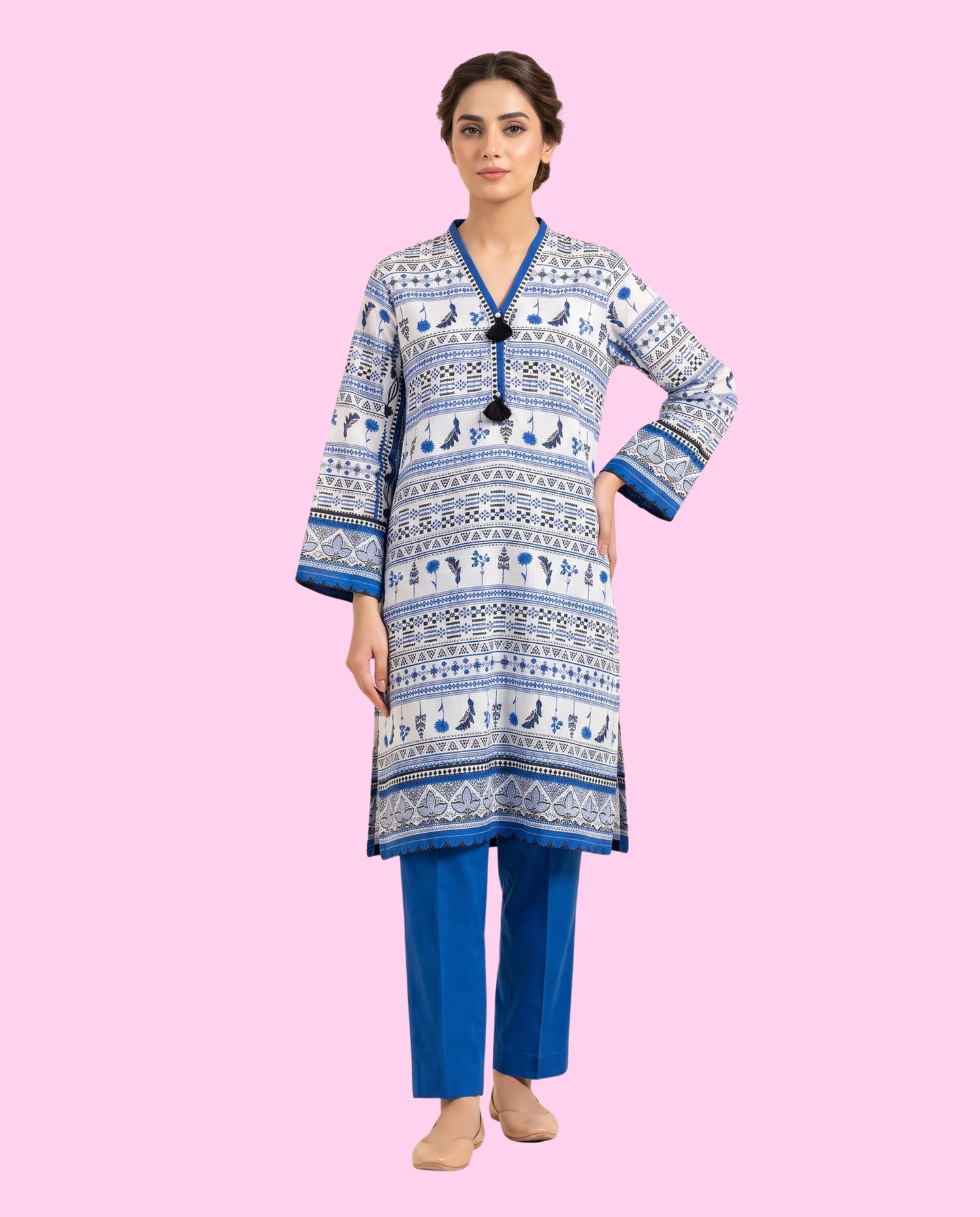 Saya 2 Piece Stitched Printed Suit – Premium Ready-to-Wear