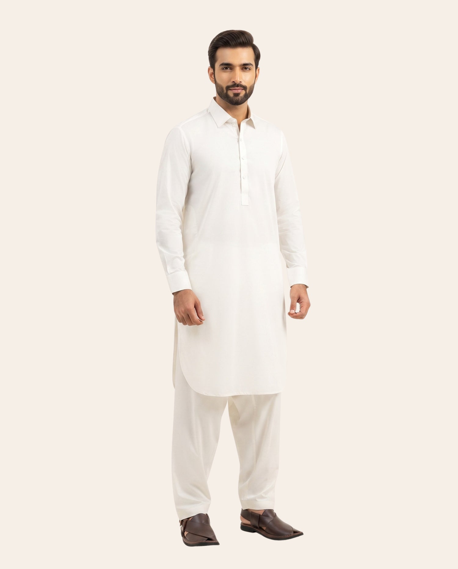Firdous Men's Stitched Shalwar Kameez – Premium Wash & Wear Suit