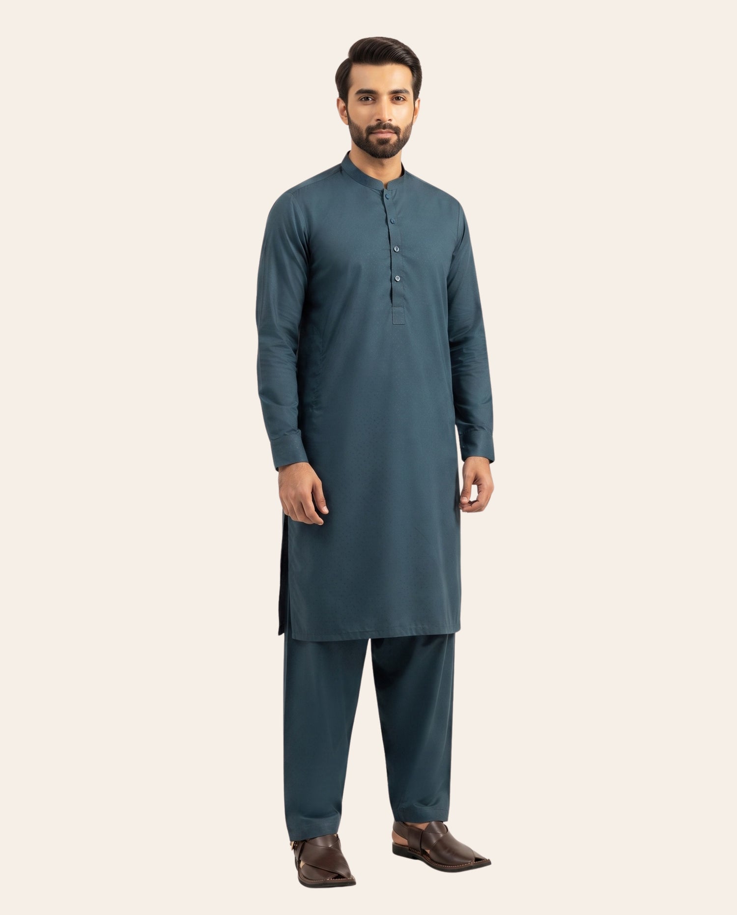 Firdous Men's Stitched Shalwar Kameez – Premium Wash & Wear Suit