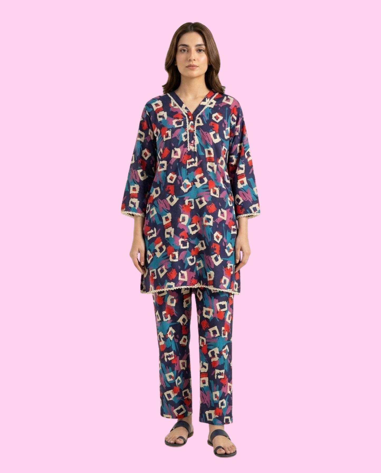 REGALIA 2 Piece Stitched Printed Suit – Ready-to-Wear Casual Dress