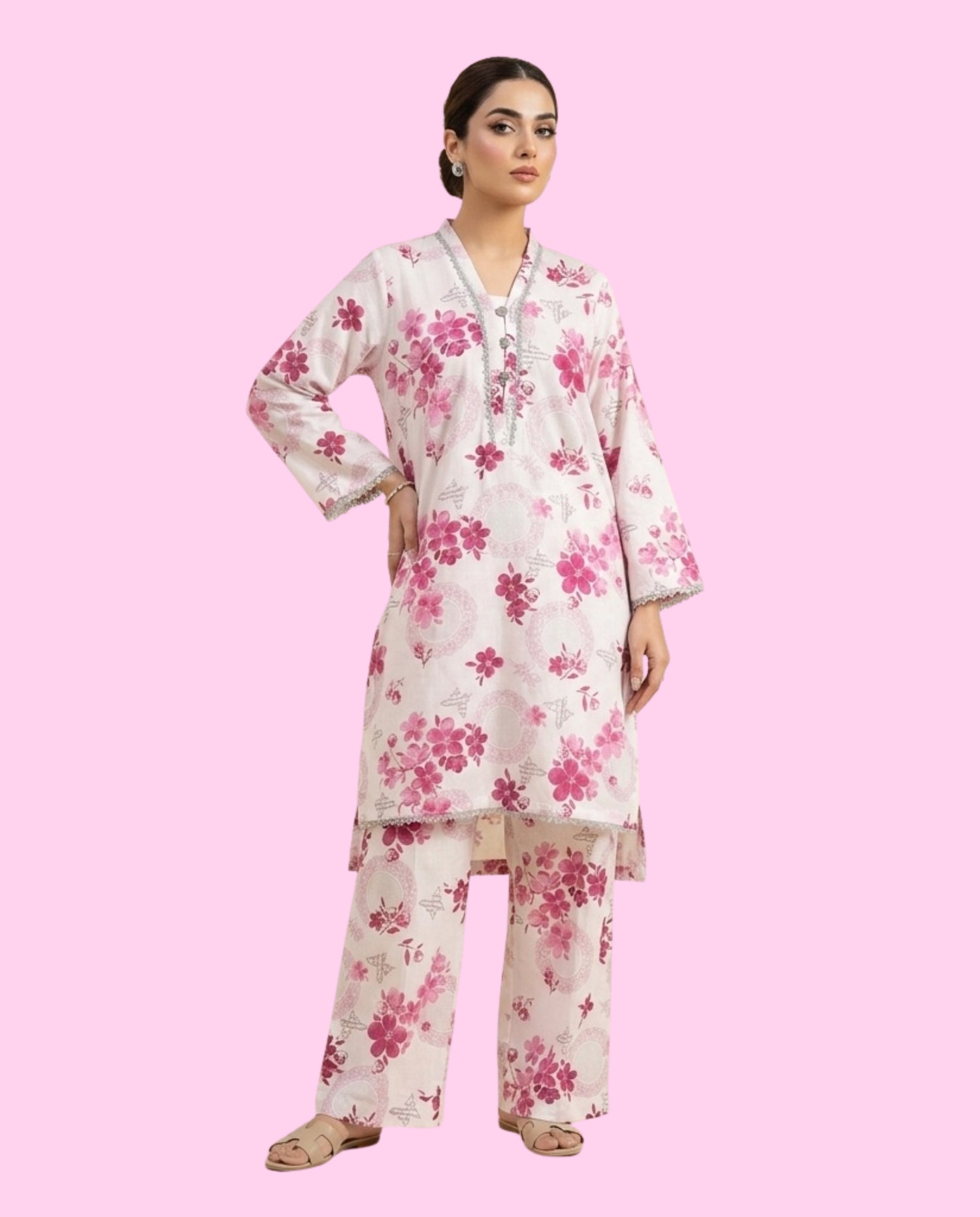 REGALIA 2 Piece Stitched Printed Suit – Ready-to-Wear Casual Dress