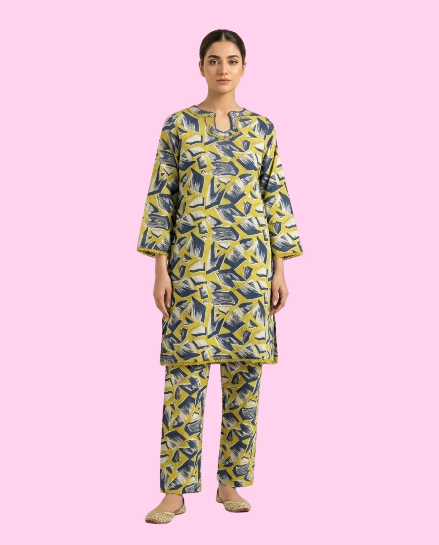 REGALIA 2 Piece Stitched Printed Suit – Ready-to-Wear Casual Dress