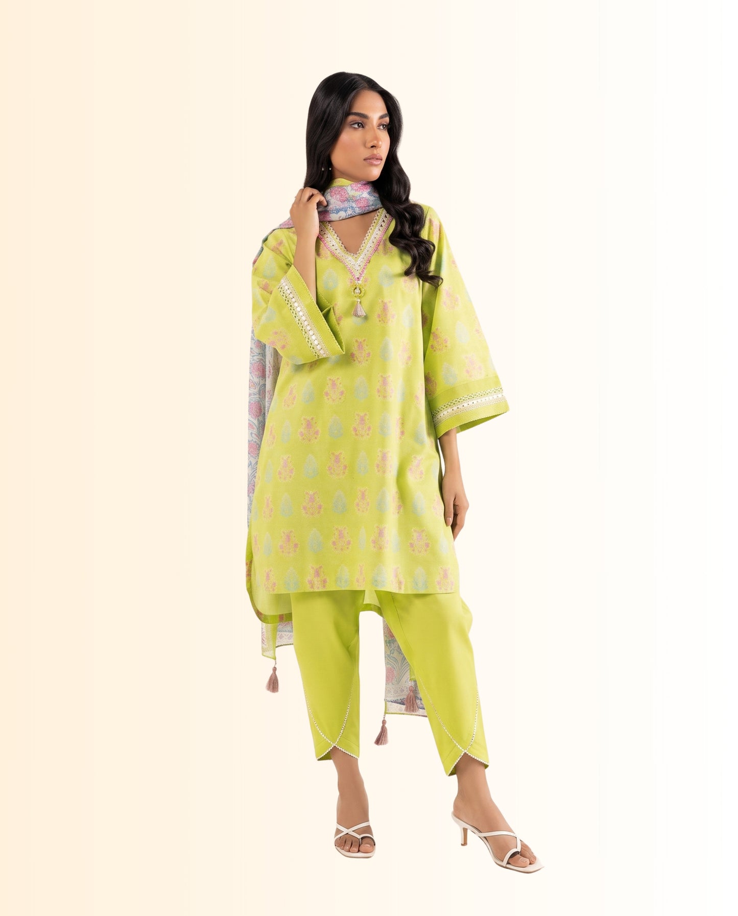 Alkaram 2 Piece Unstitched Digital Printed Lawn – Digital Printed Shirt & Lawn Dupatta