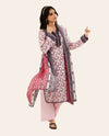Zesh 3 Piece Unstitched Printed Lawn Suit – Premium Women's Summer Collection