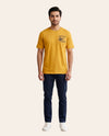 Yellow T-Shirt – Soft Cotton Casual Crew Neck Half Sleeve Tee