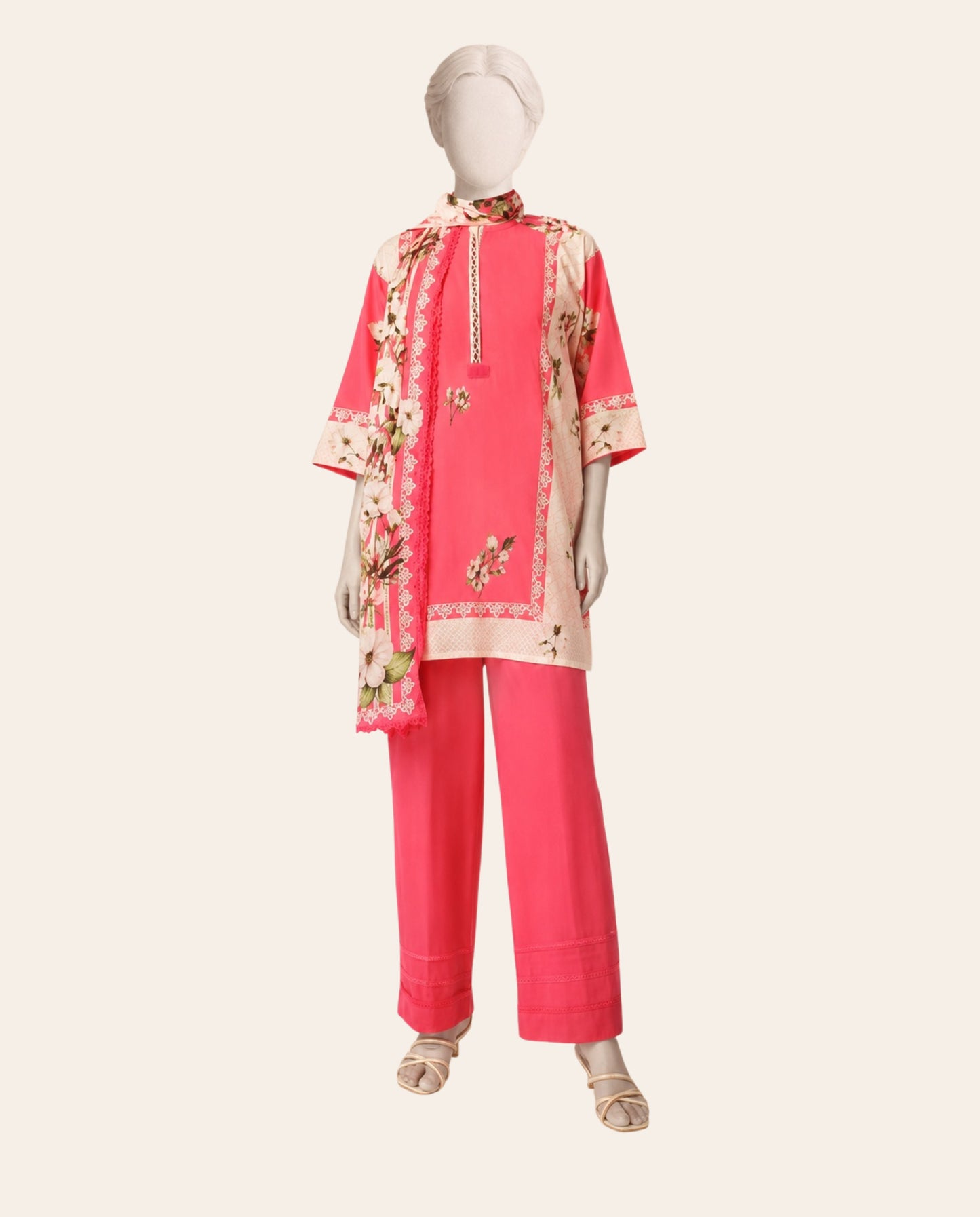 J. 3 Piece Unstitched Printed Lawn Suit – Summer Collection