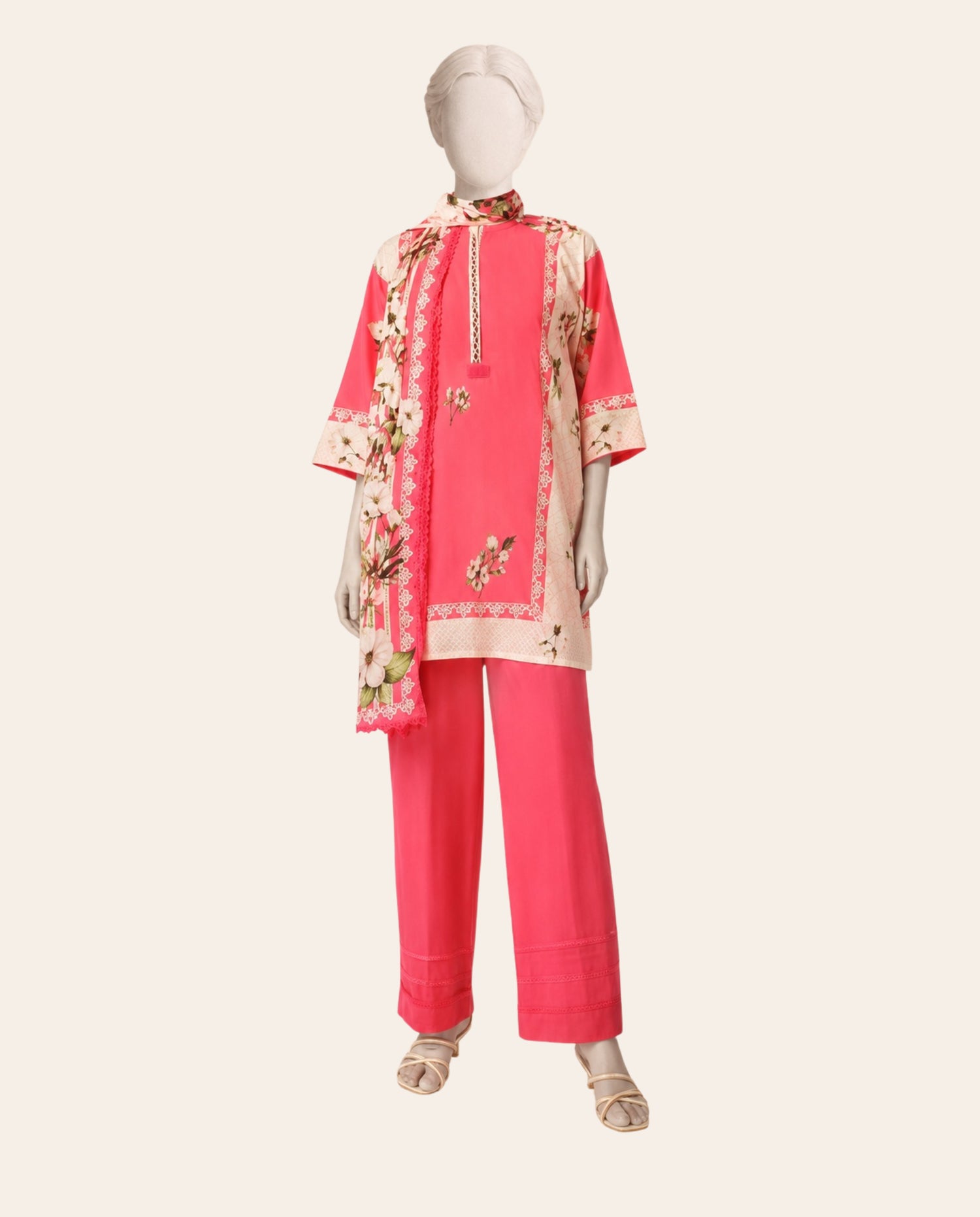 J. 3 Piece Unstitched Printed Lawn Suit – Summer Collection