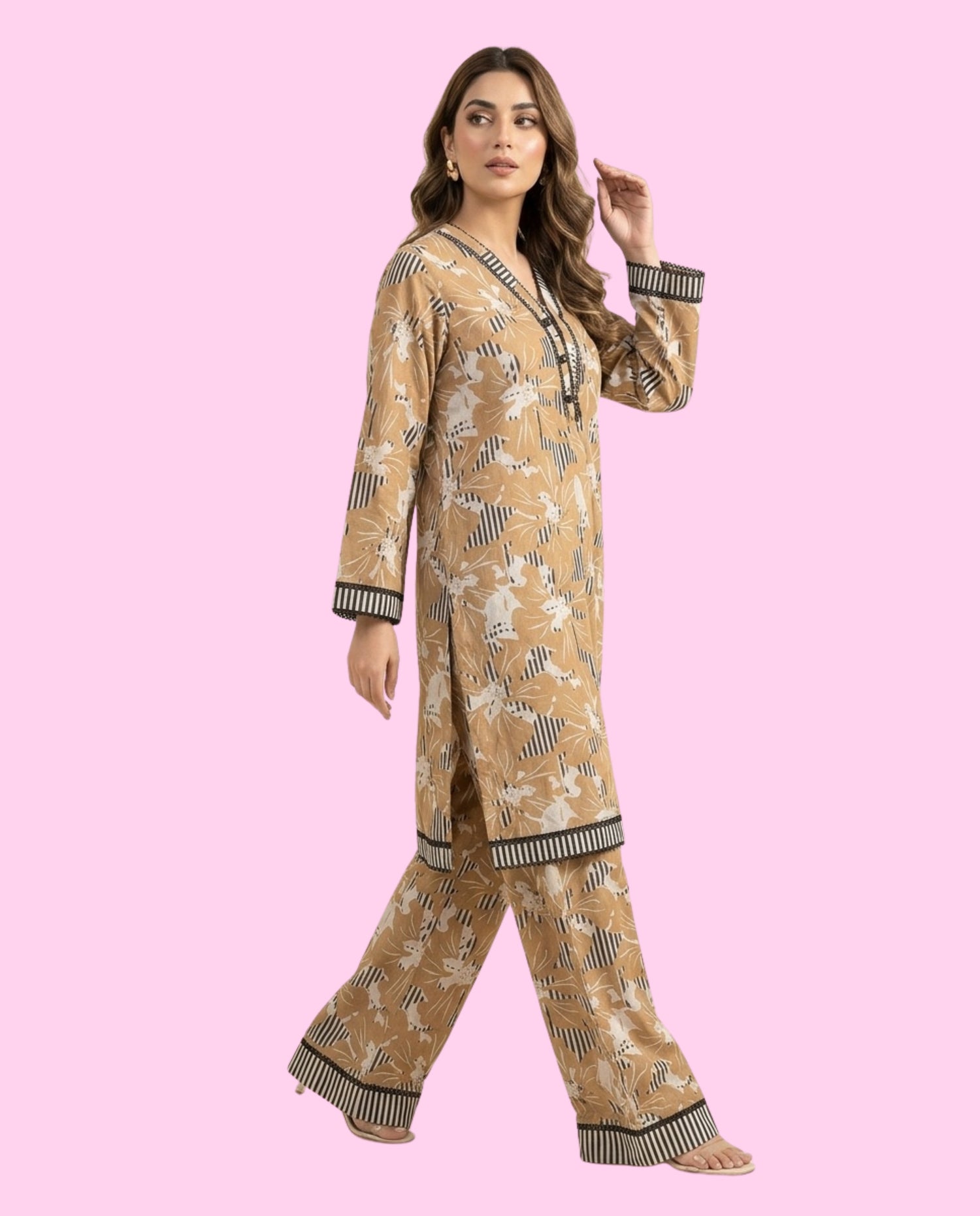 REGALIA 2 Piece Stitched Printed Suit – Ready-to-Wear Casual Dress