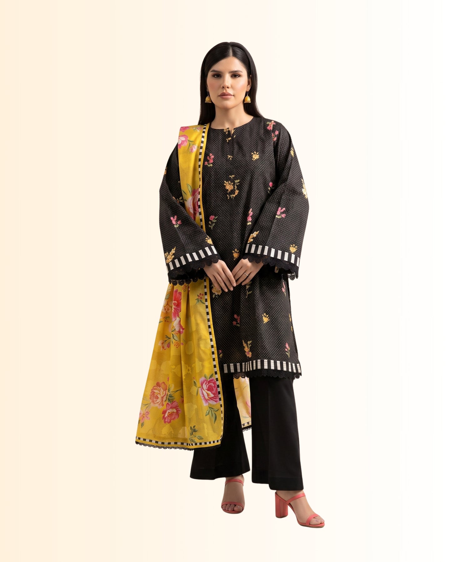 Zellbury 2 Piece Unstitched Digital Printed Lawn – Digital Printed Shirt & Lawn Dupatta
