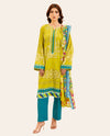 Aroshlay 3 Piece Unstitched Printed Lawn Suit – Premium Women's Summer Collection
