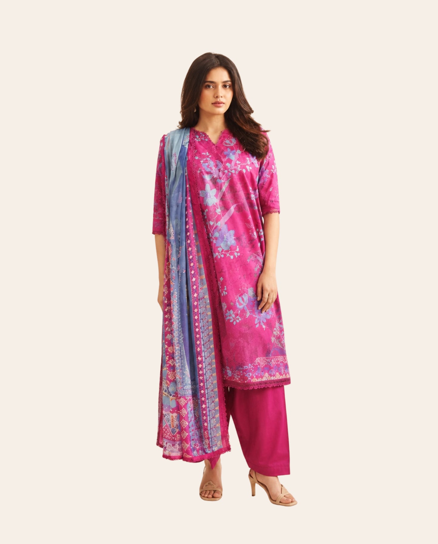 Rangrez 3 Piece Unstitched Printed Lawn Suit – Premium Women's Summer Collection