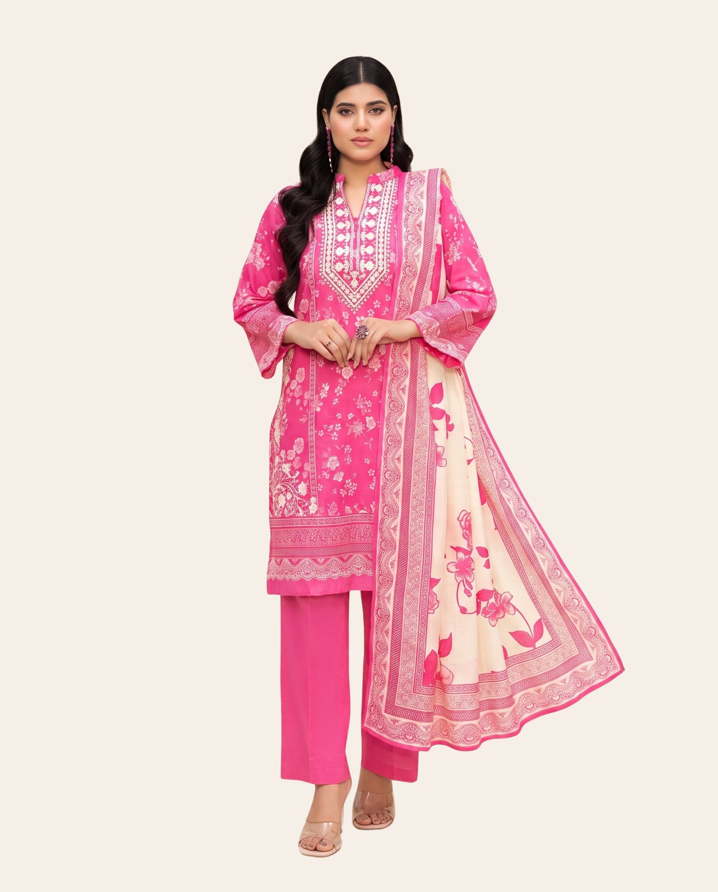 Firdous Premium Prints 3 Piece Unstitched Printed Lawn Suit – Summer Collection