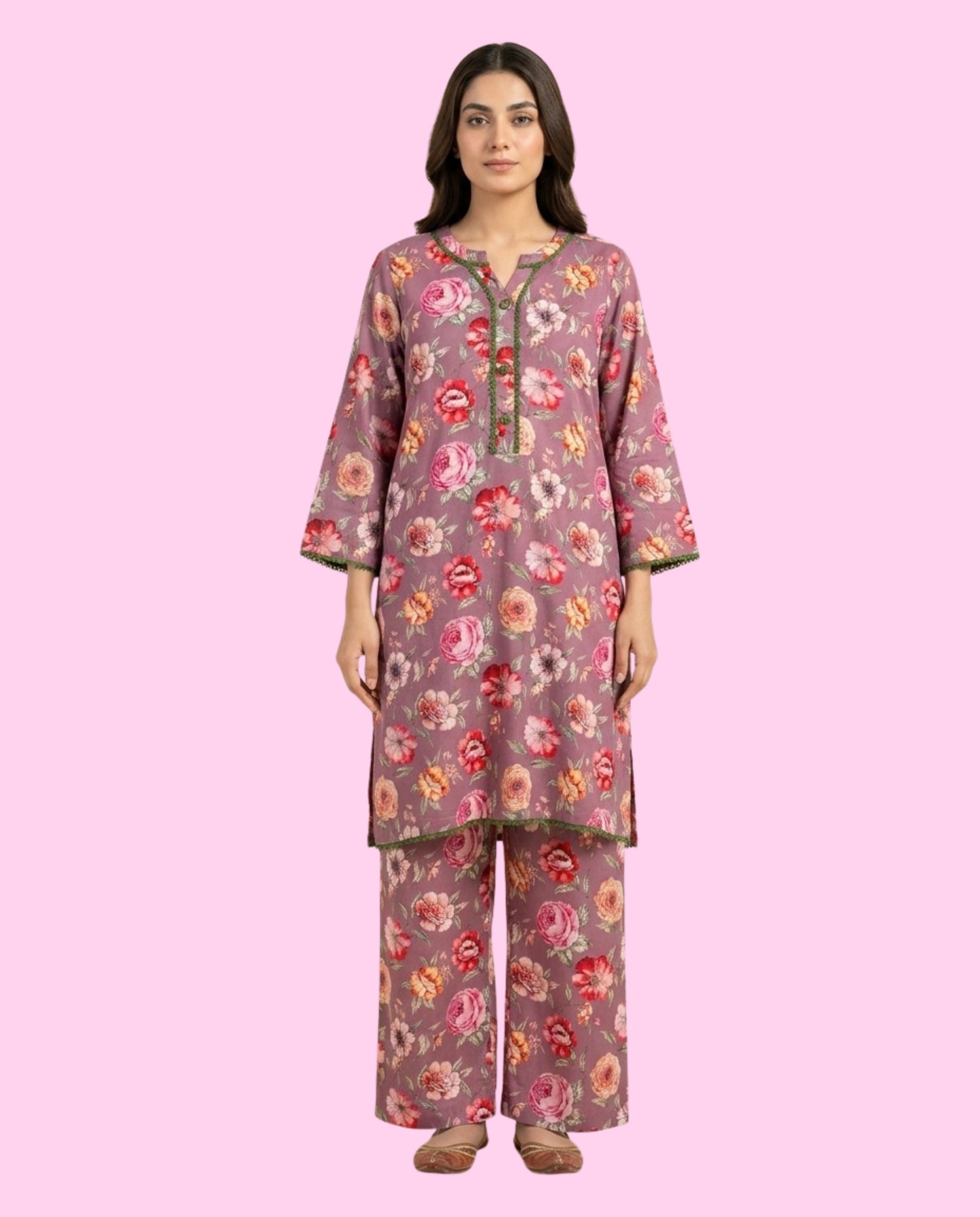 REGALIA 2 Piece Stitched Printed Suit – Ready-to-Wear Casual Dress