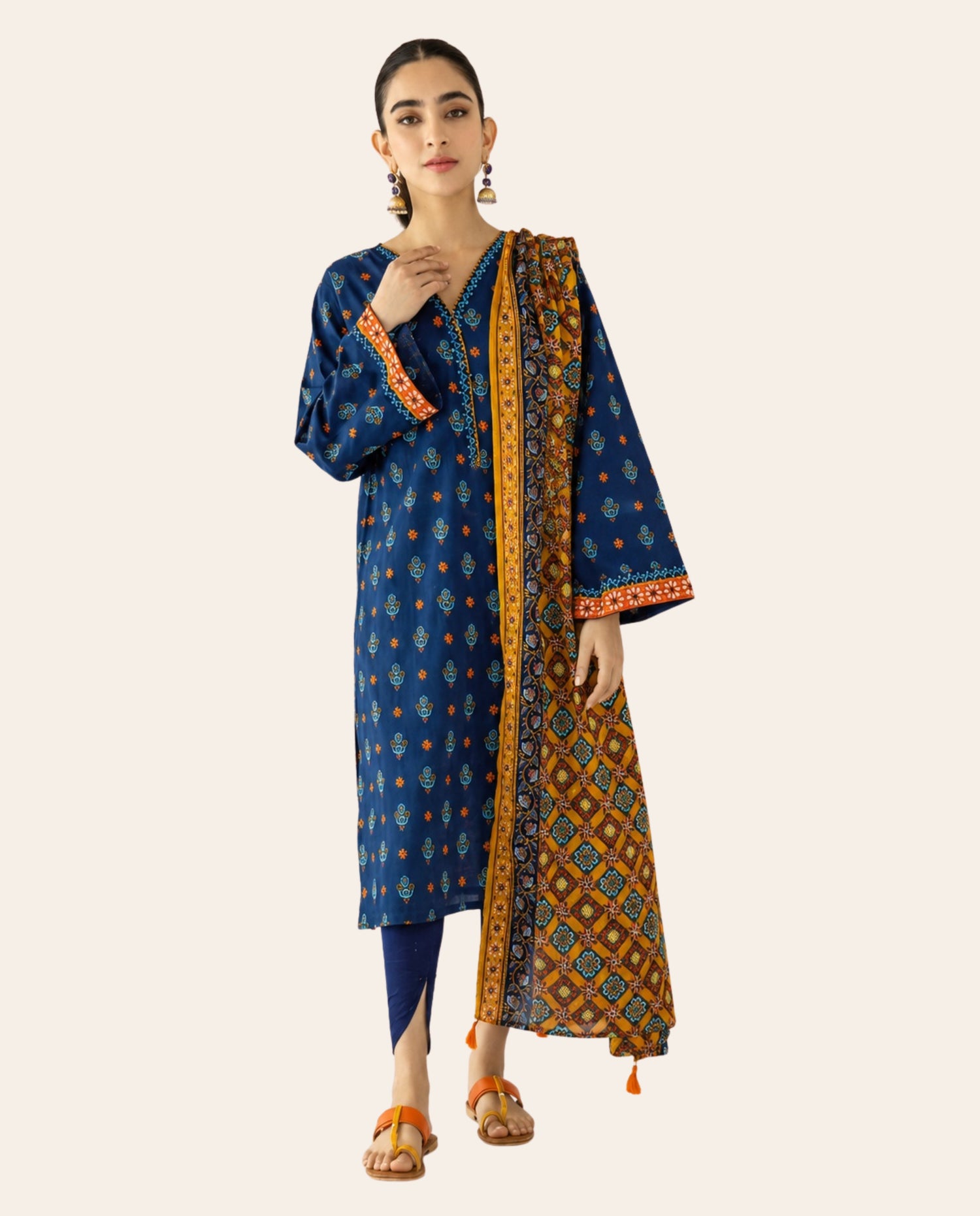 Orient 3 Piece Unstitched Printed Lawn Suit – Premium Women's Summer Collection