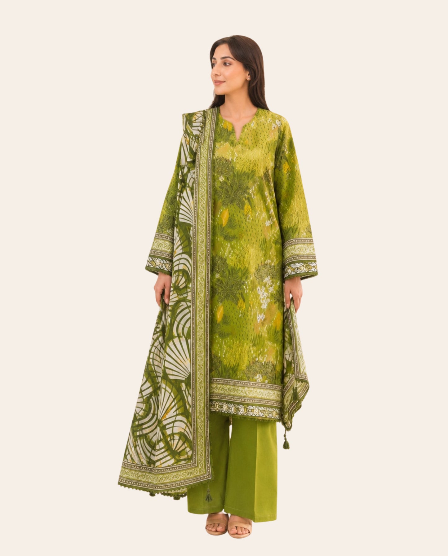 Elaya Prints 3 Piece Unstitched Printed Lawn Suit – Premium Summer Collection