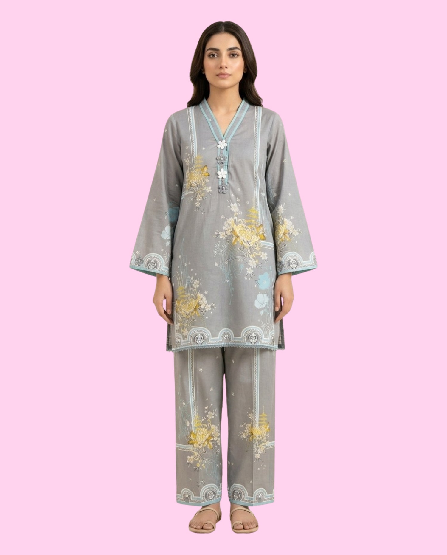 REGALIA 2 Piece Stitched Printed Co-Ord Set – Casual Outfit