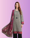 Regalia Pret women's 3-piece stitched printed suit featuring a printed shirt, matching trousers, and coordinated dupatta for casual and everyday wear.