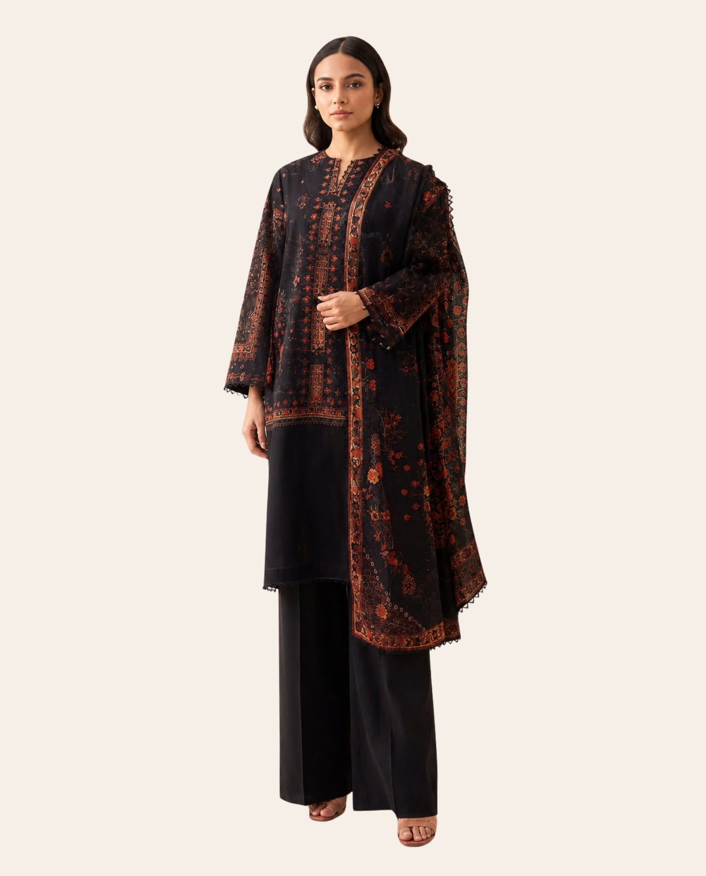 Regalia Textiles Salina Dobby 3 Piece Unstitched Printed Suit – Premium Summer Collection
