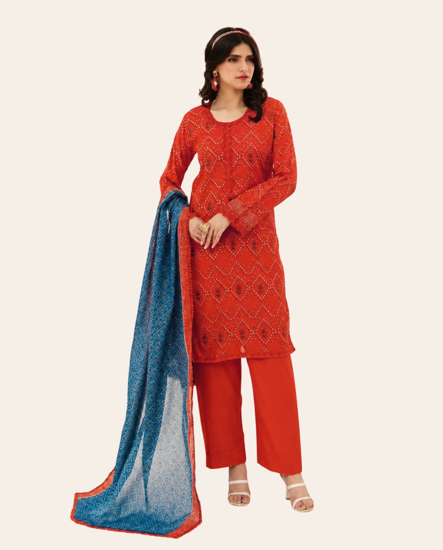 Zesh 3 Piece Unstitched Printed Lawn Suit – Premium Women's Summer Collection