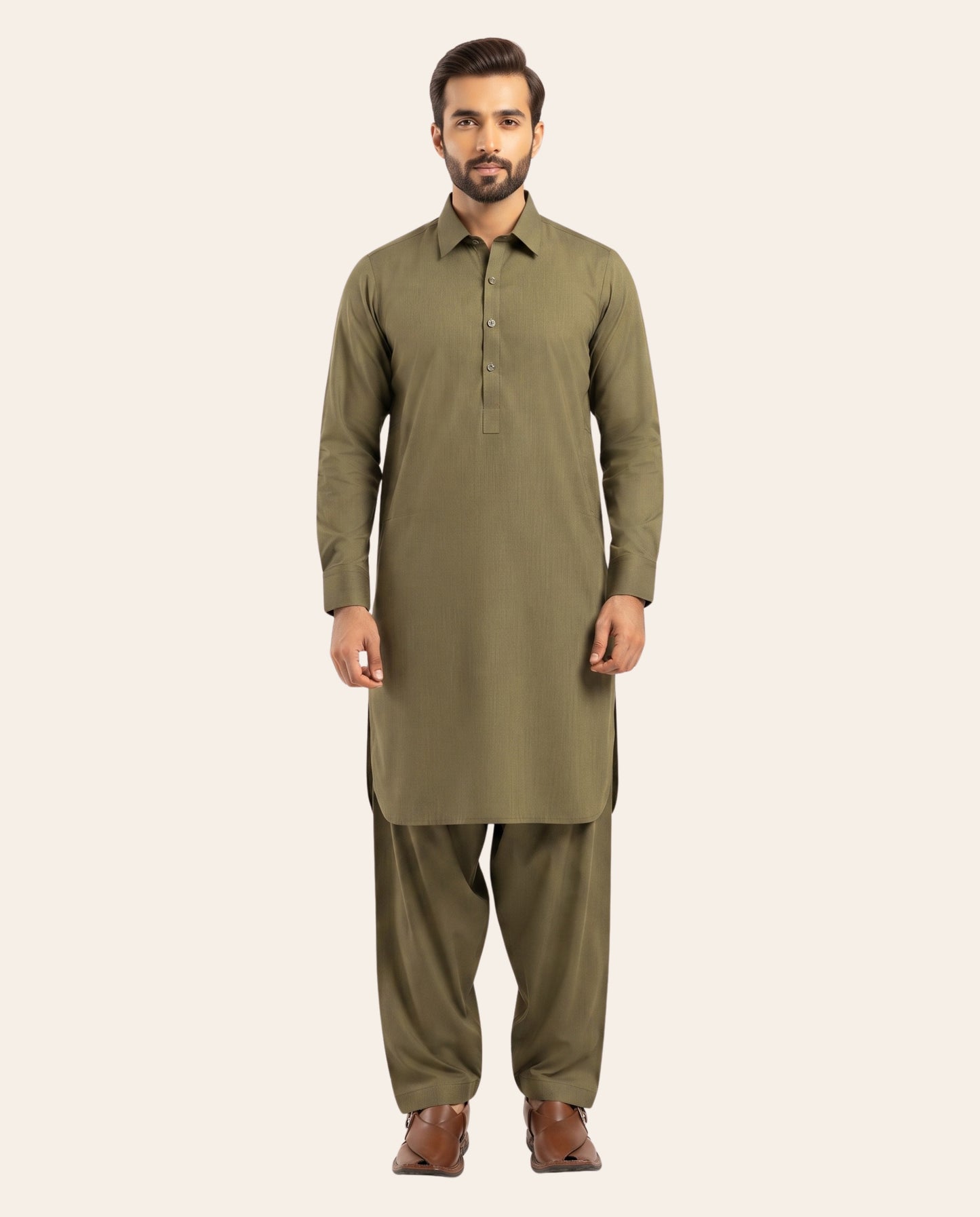 Firdous Men's Stitched Shalwar Kameez – Premium Wash & Wear Suit