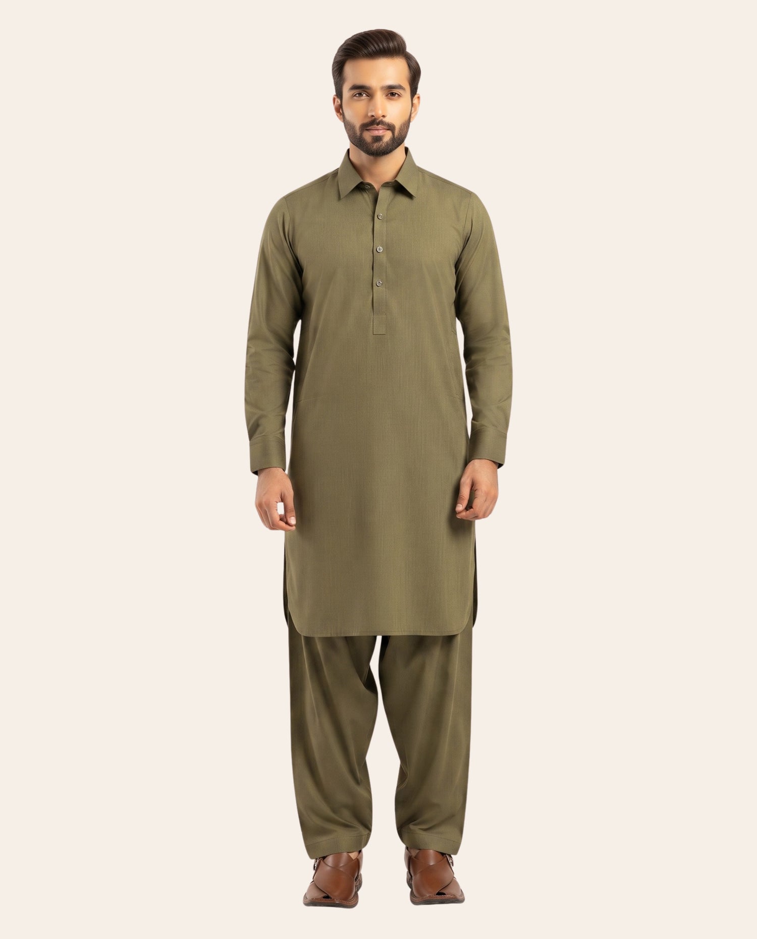 Firdous Men's Stitched Shalwar Kameez – Premium Wash & Wear Suit