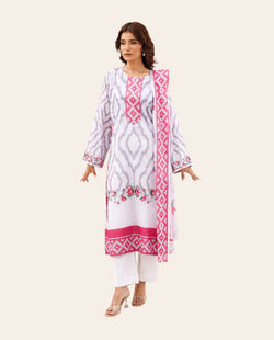 Aroshlay 3 Piece Unstitched Printed Lawn Suit – Premium Women's Summer Collection