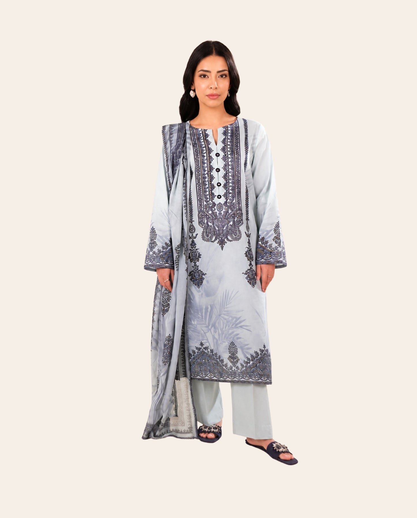 Limelight 3 Piece Unstitched Printed Lawn Suit – Summer Collection