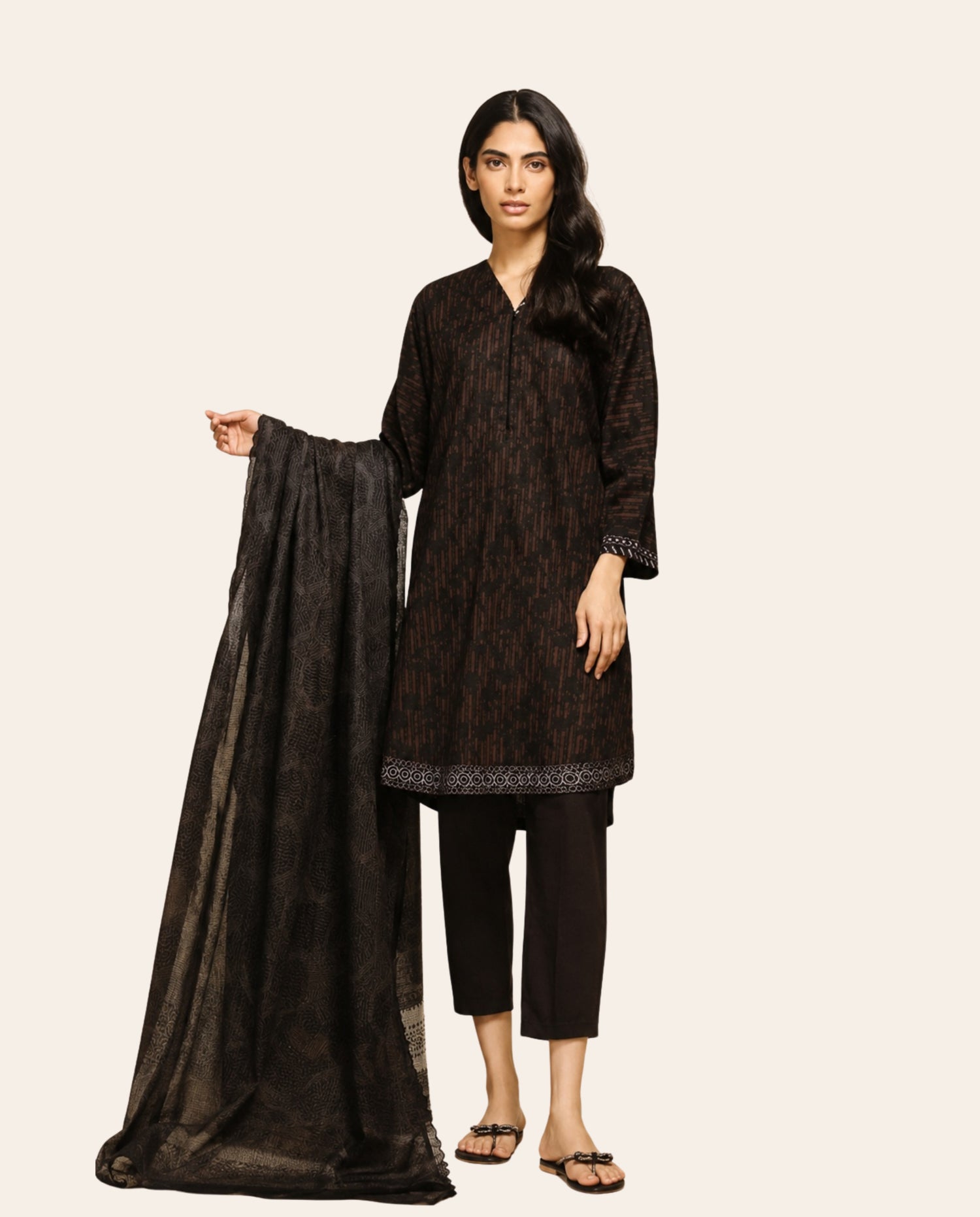 Regalia Textiles Salina Dobby 3 Piece Unstitched Printed Suit – Premium Summer Collection