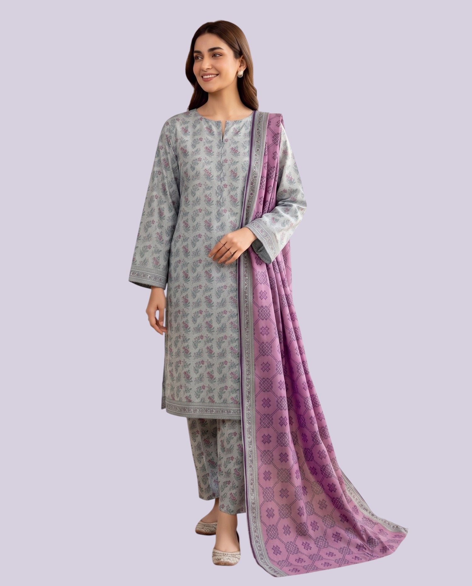 Tawakkal Women's 3 Piece Stitched Printed Suit – Premium Ready-to-Wear Collection