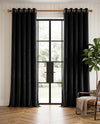Black 8 Ring Curtain – Premium Ready-to-Hang Eyelet Curtain Panel