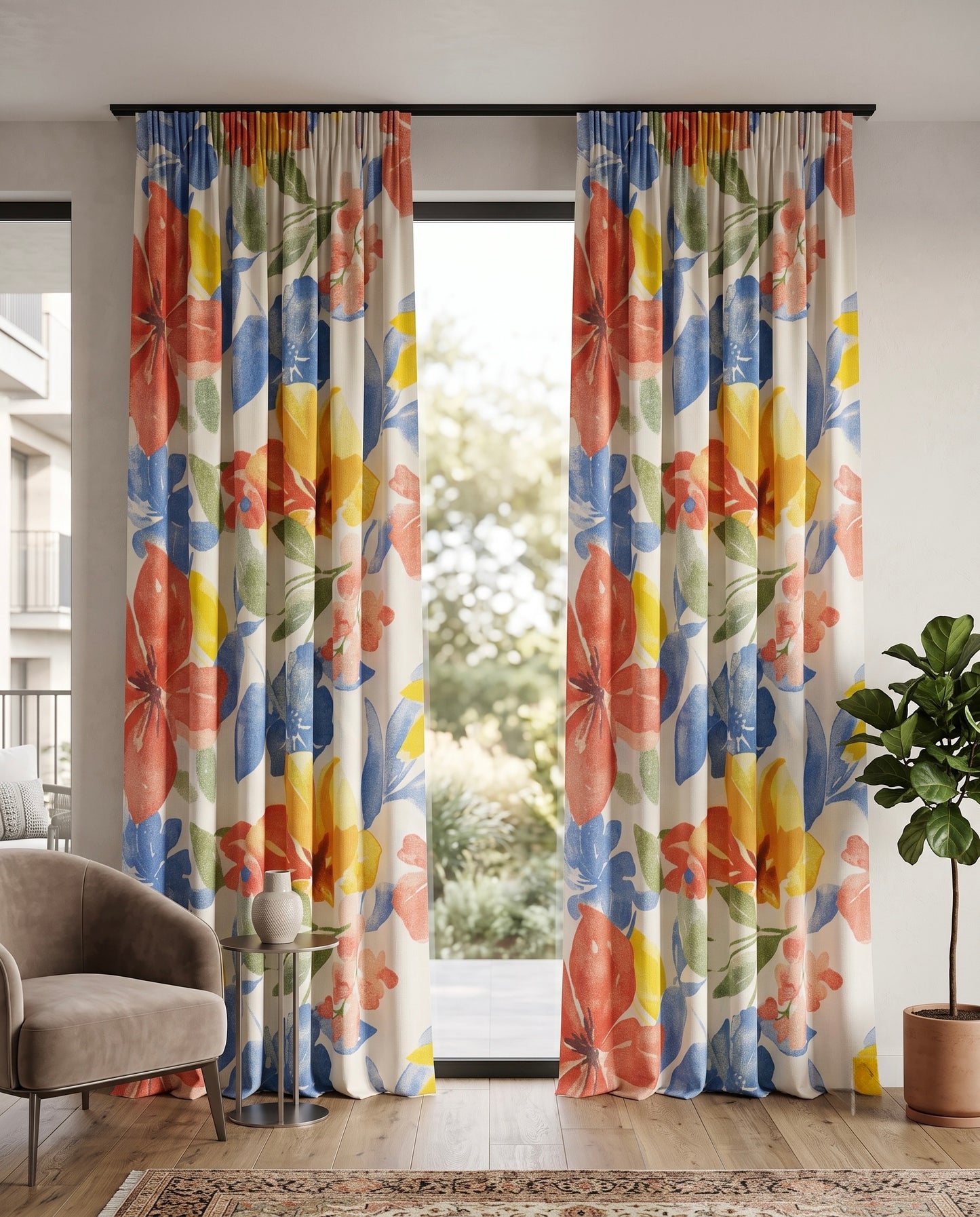 Premium Digital Printed Curtain – Ready-to-Hang Eyelet Curtain Panel
