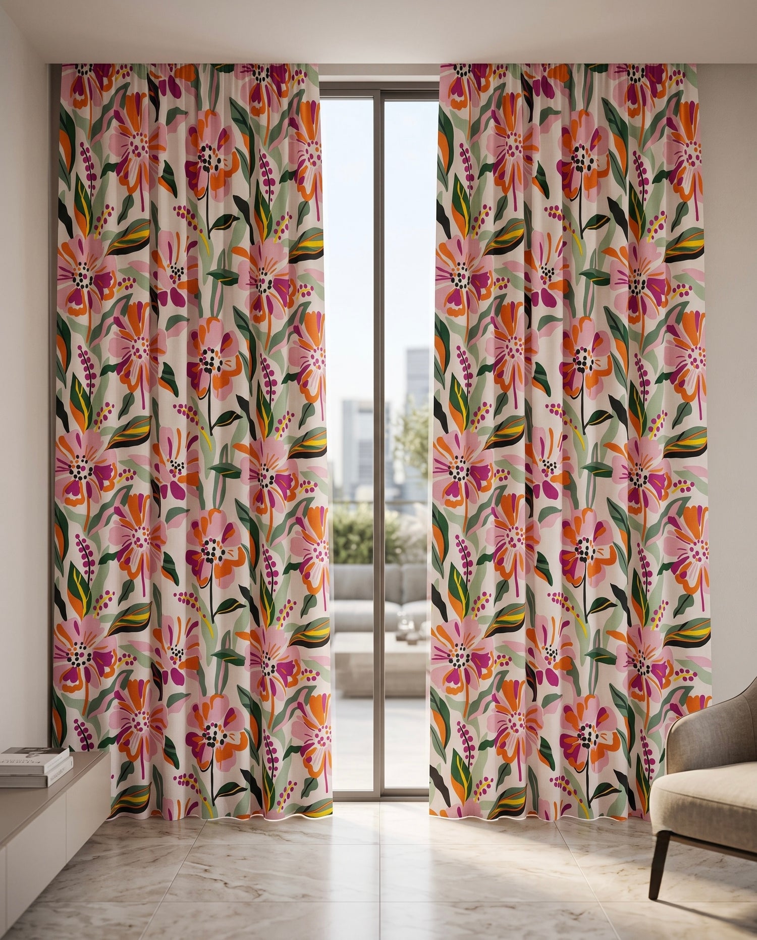 Premium Digital Printed Curtain – Ready-to-Hang Eyelet Curtain Panel