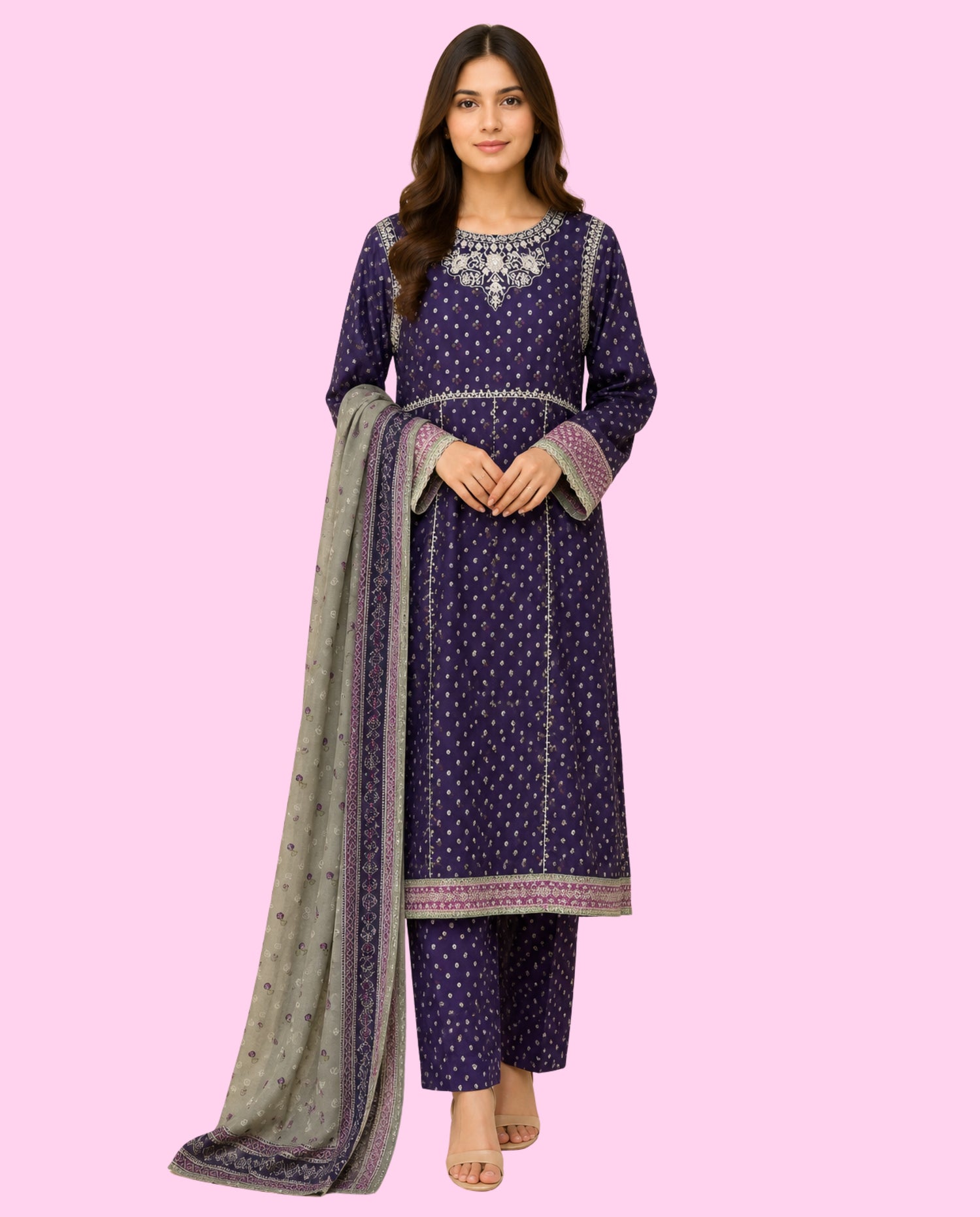 Bin Saeed 3 Piece Embroidered Stitched | Premium Ready-to-Wear