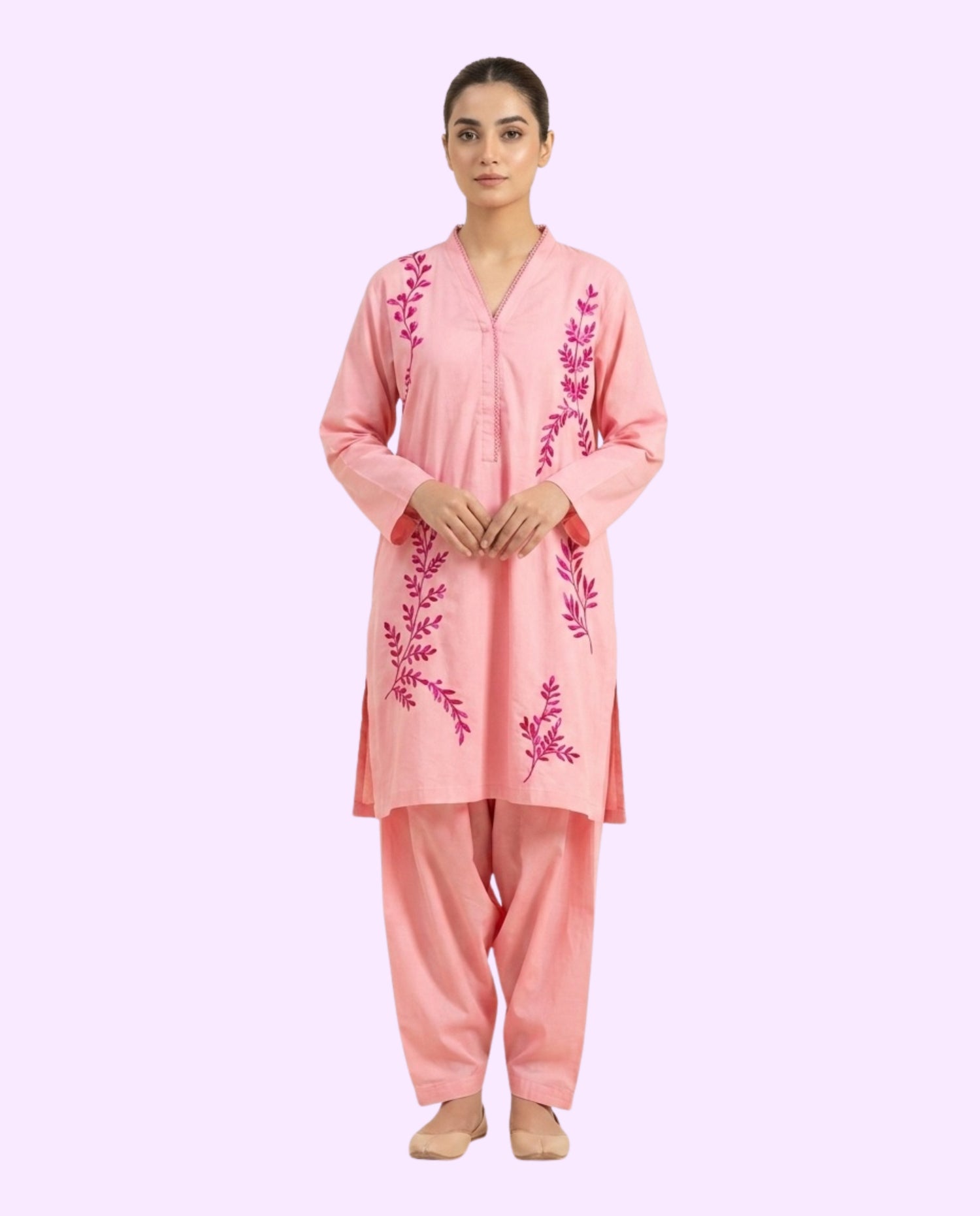 Ethnc Luxury 2 Piece Embroidered Stitched Suit – Premium Ready-to-Wear