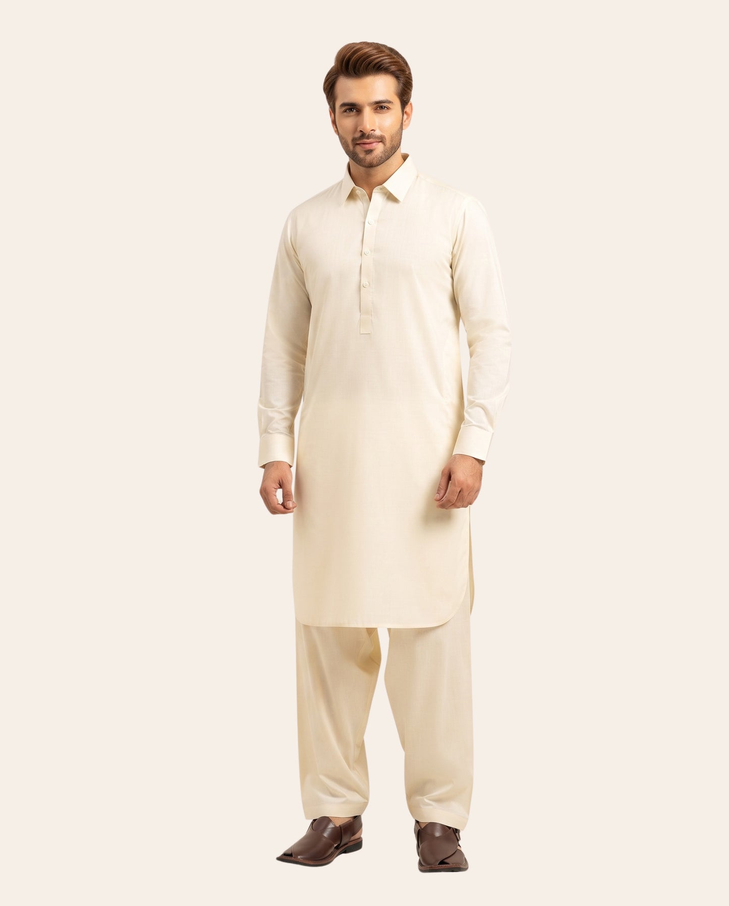 Firdous Men's Stitched Shalwar Kameez – Premium Wash & Wear Suit
