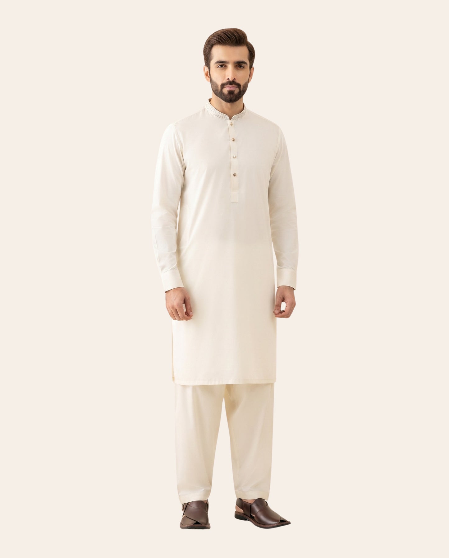 Firdous Men's Stitched Shalwar Kameez – Premium Wash & Wear Suit