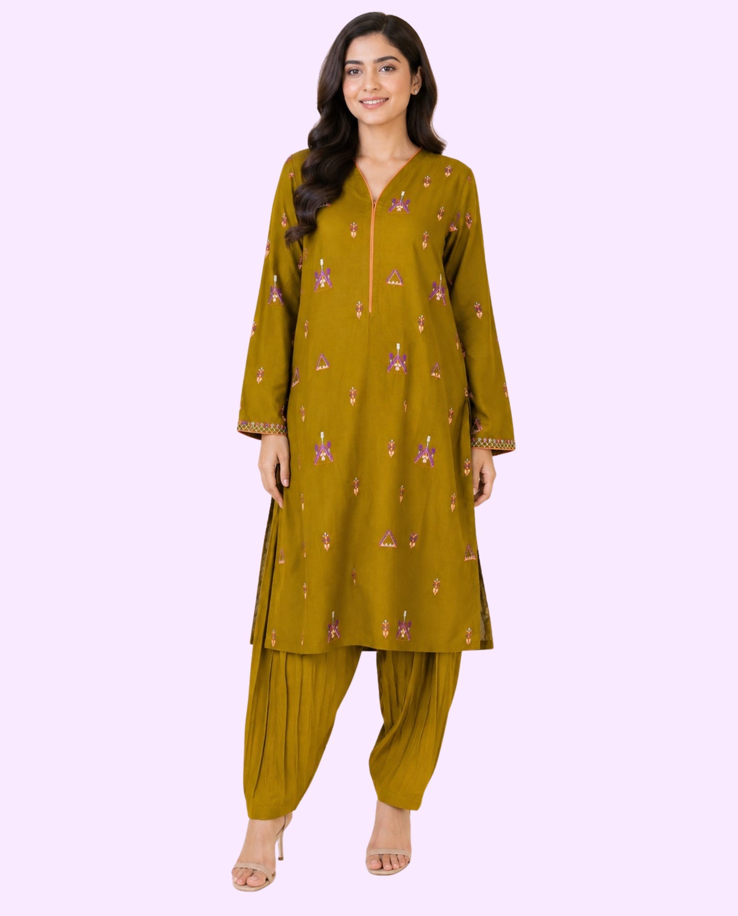 Generation Women's Luxury 2 Piece Embroidered Stitched Suit – Premium Ready-to-Wear