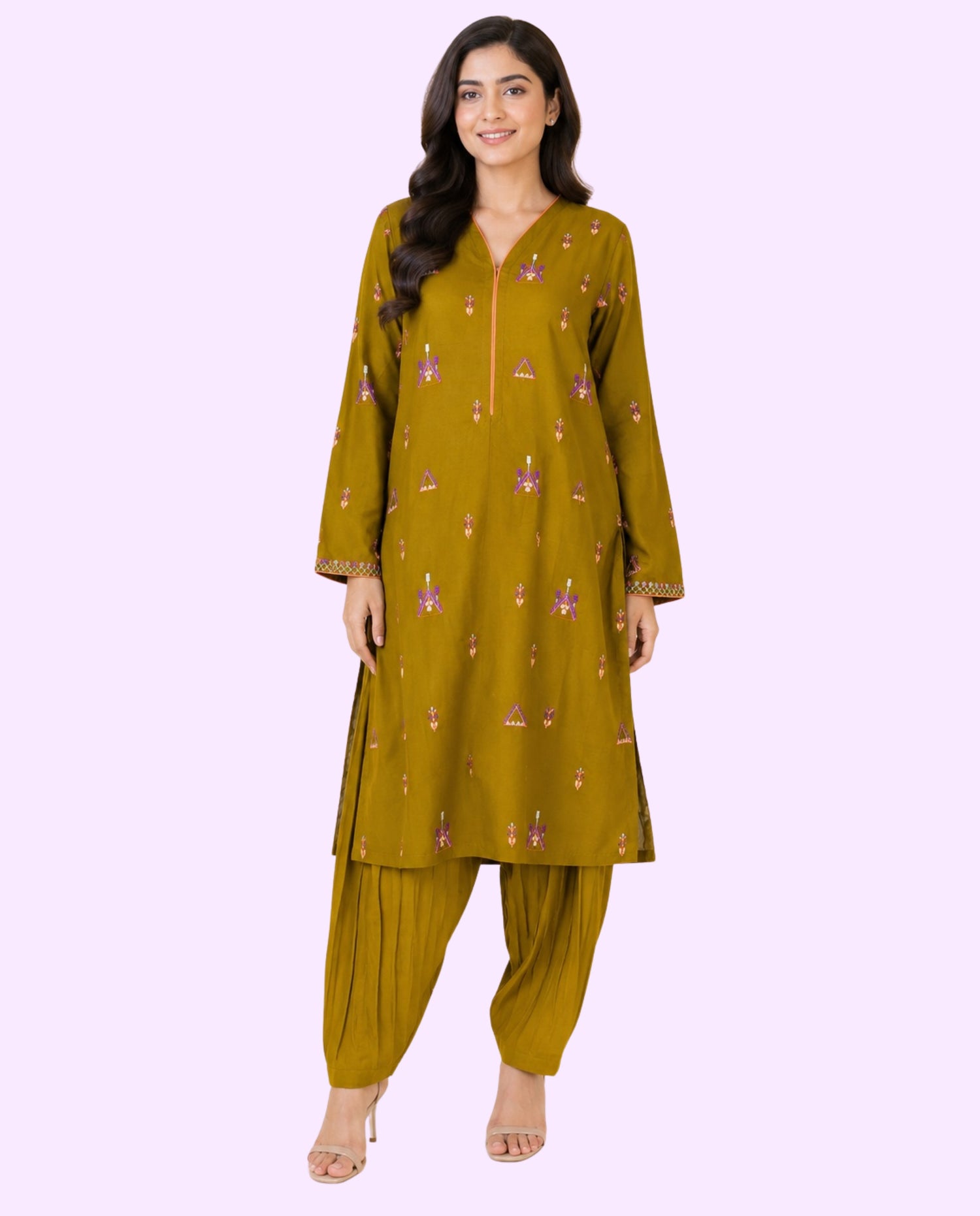 Generation Women's Luxury 2 Piece Embroidered Stitched Suit – Premium Ready-to-Wear