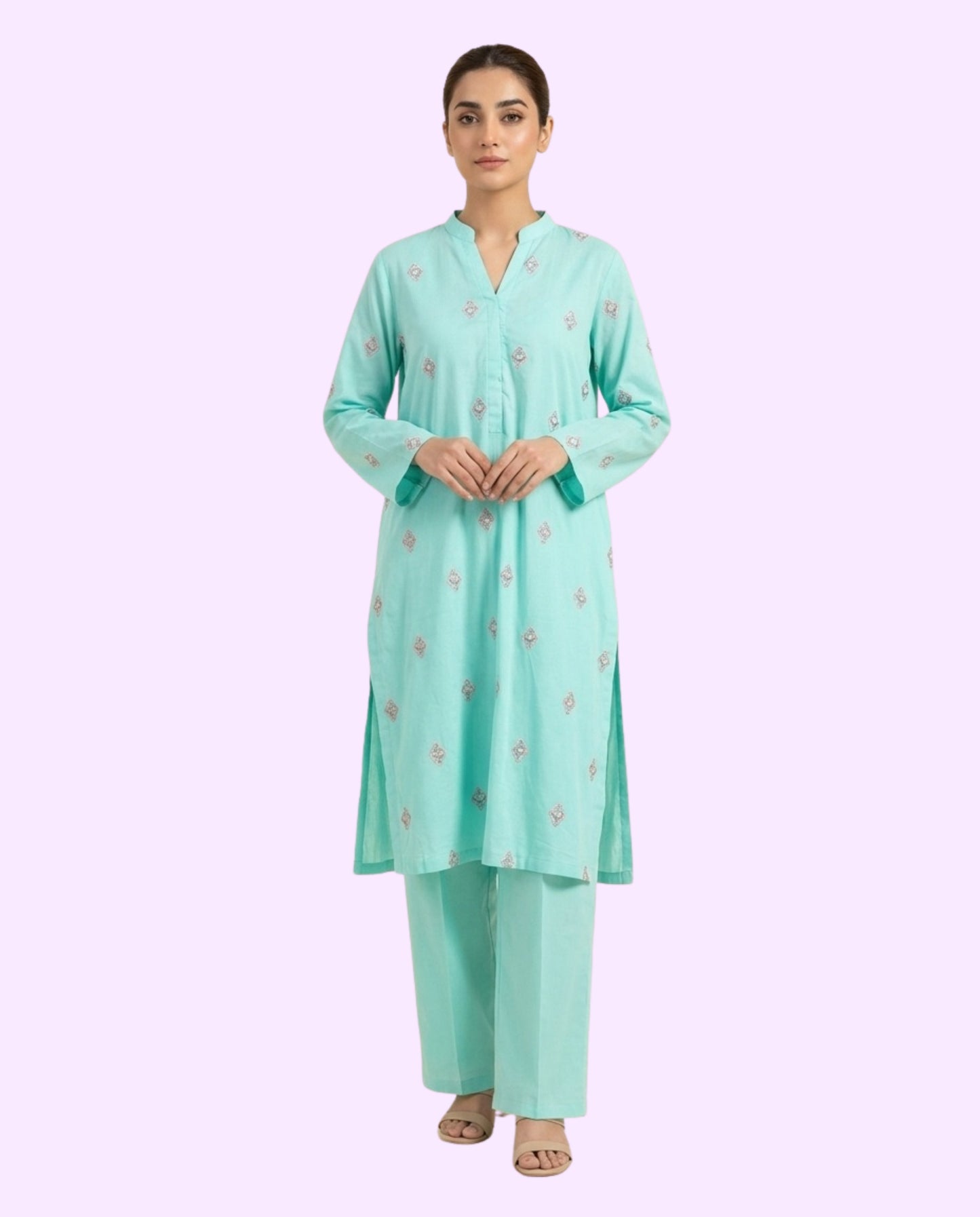 Generation Women's Luxury 2 Piece Embroidered Stitched Suit – Premium Ready-to-Wear