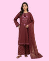 J. 3 Piece Embroidered Stitched Suit for Women | Premium Ready-to-Wear