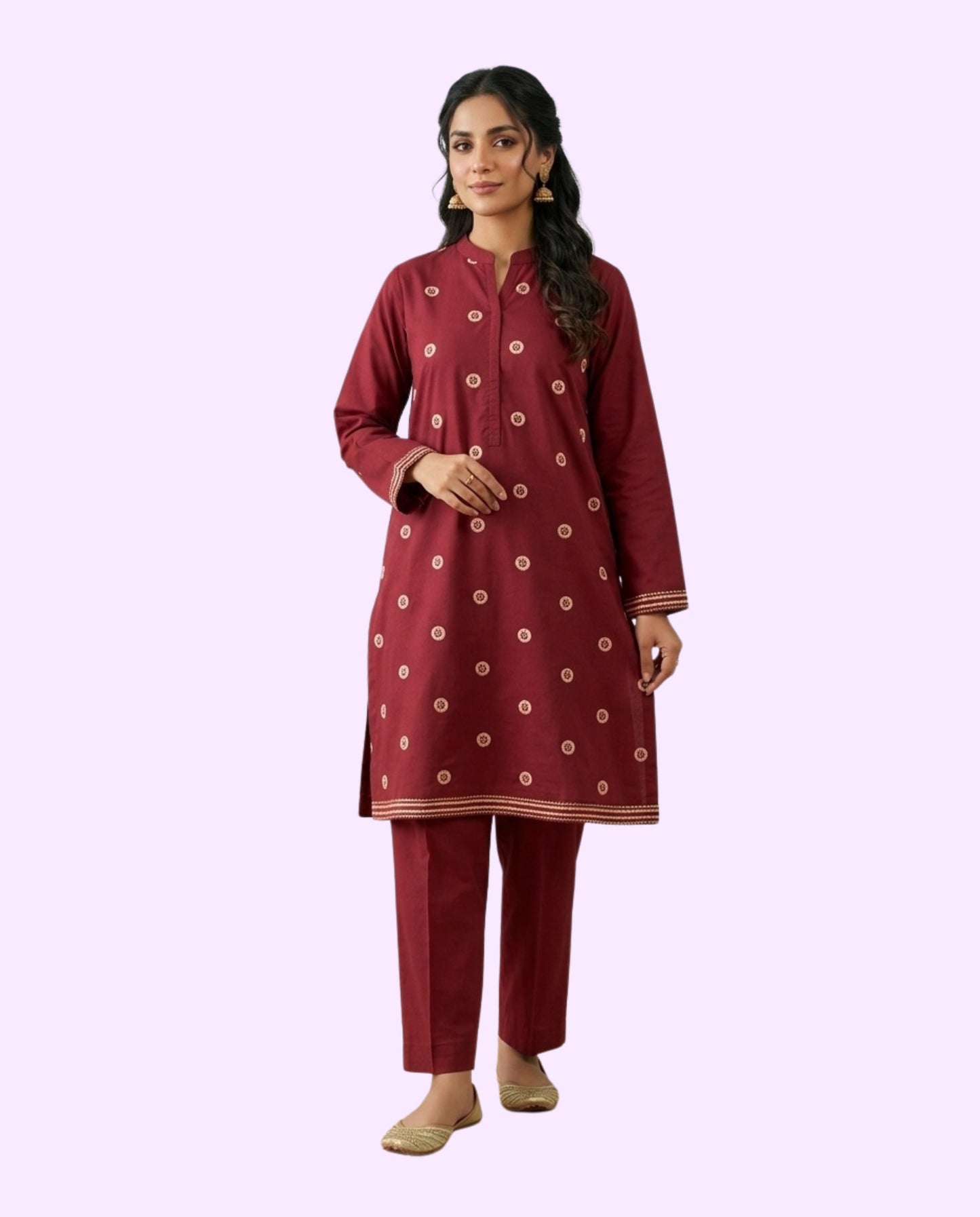 Khaadi Luxury 2 Piece Stitched Embroidered Suit