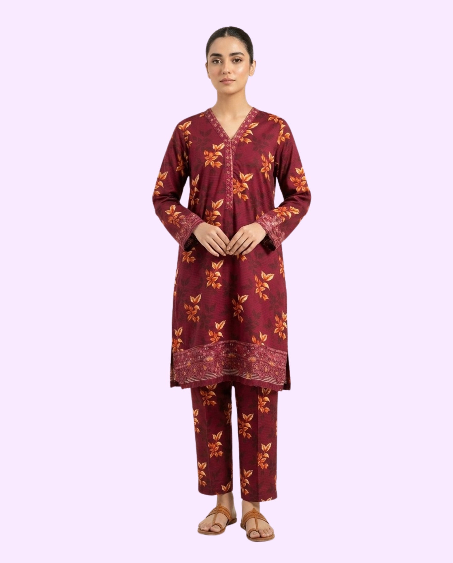 Khaadi Luxury 2 Piece Stitched Embroidered Suit