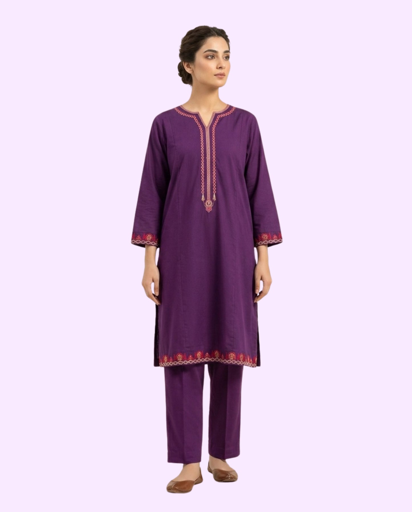 Khaadi Luxury 2 Piece Stitched Embroidered Suit