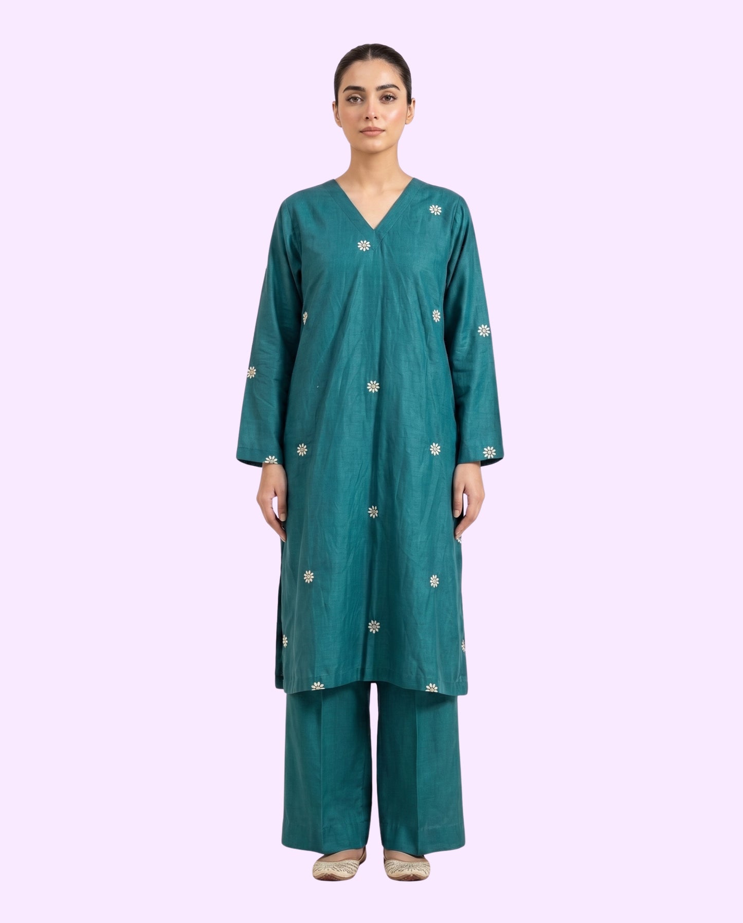 Khaadi Luxury 2 Piece Stitched Embroidered Suit