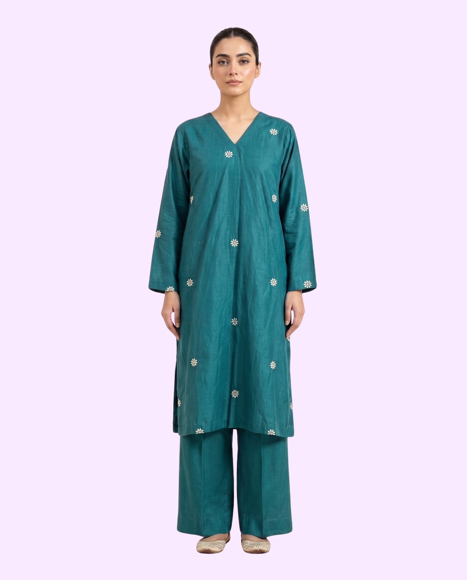 Khaadi Luxury 2 Piece Stitched Embroidered Suit
