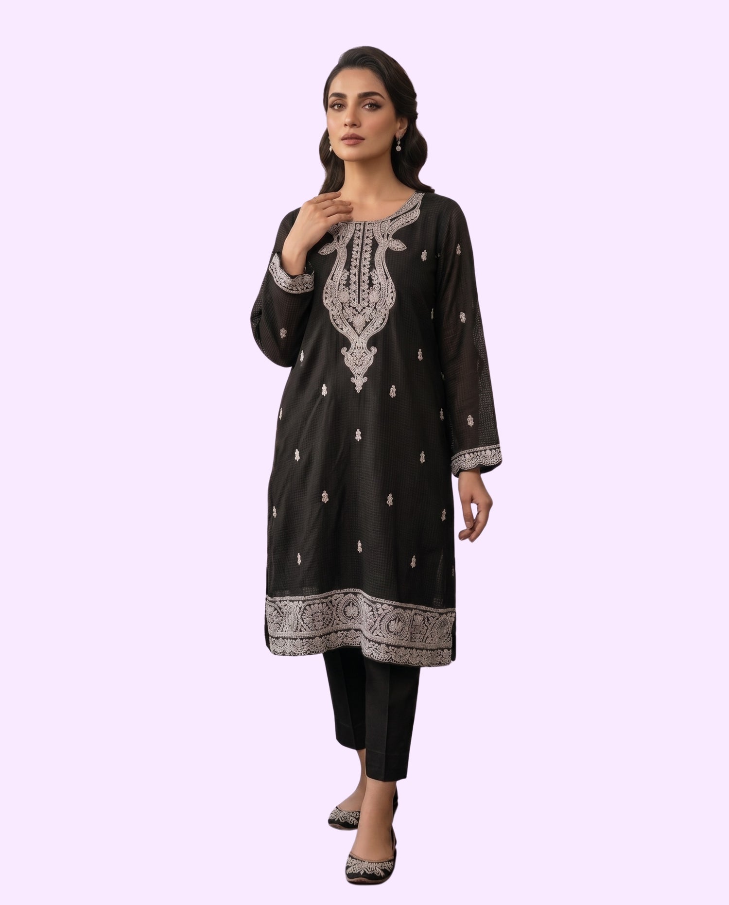 Khaadi Luxury 2 Piece Stitched Embroidered Suit