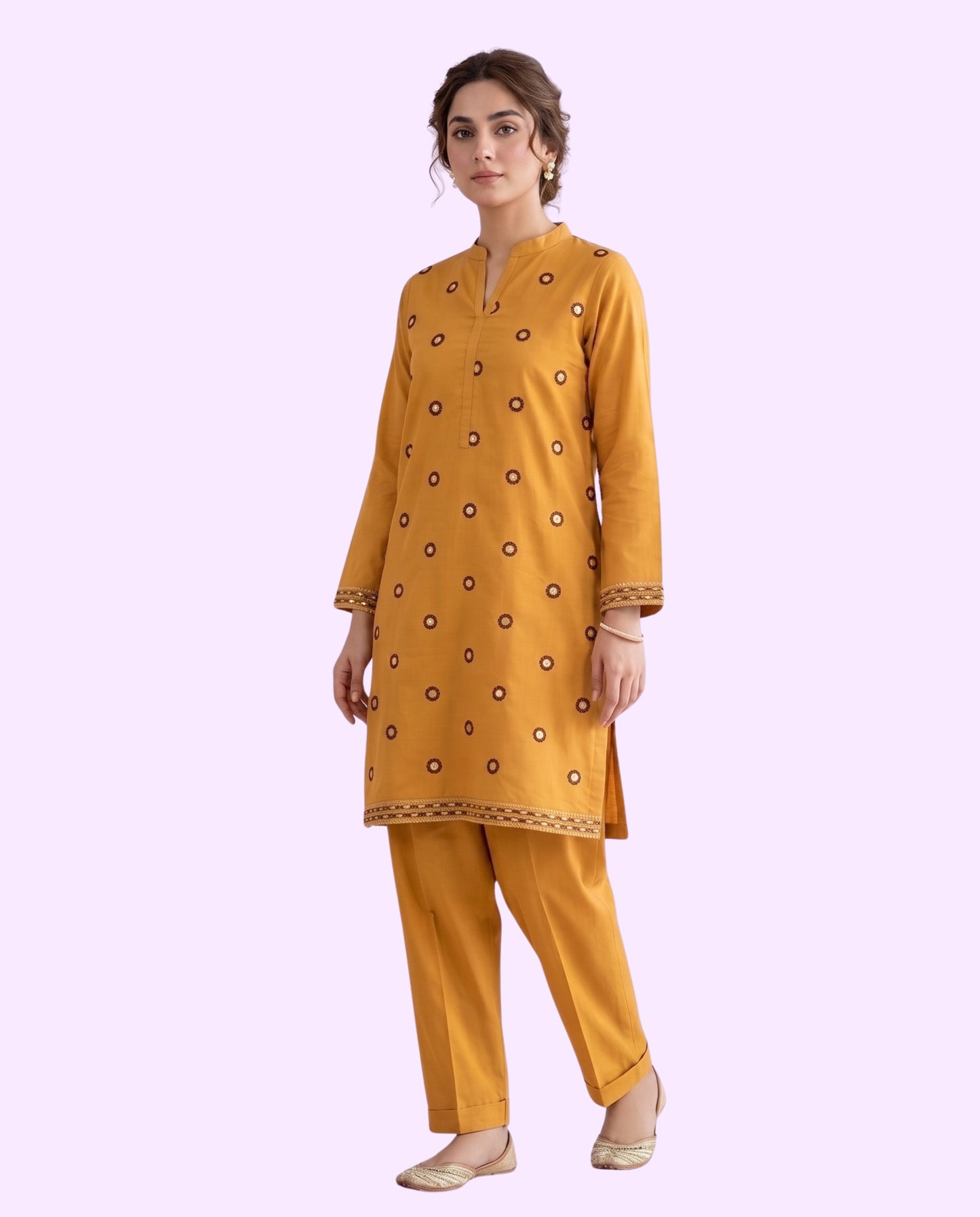 Khaadi Luxury 2 Piece Stitched Embroidered Suit
